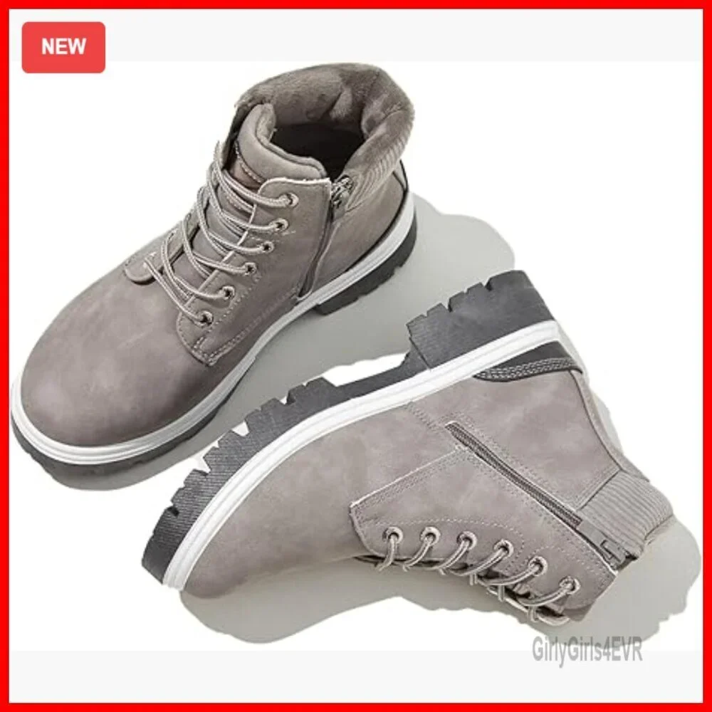 Waterproof Winter Boots Women's Ankle Combat Hiking Snow Boots